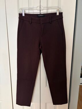 LiverPool Slim Women’s Ankle Pants — Dark Brown Currant